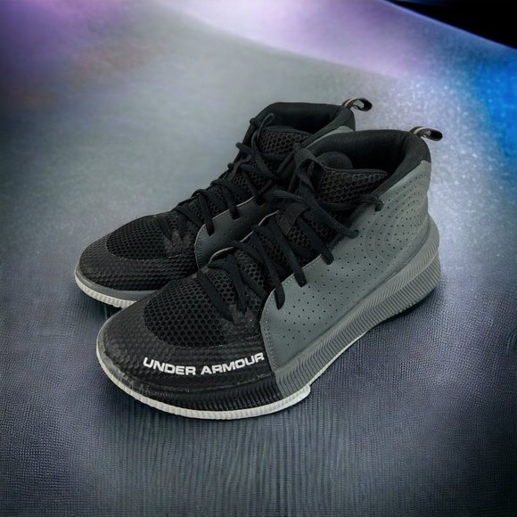 Under Armour Jet Sneakers HiTop 3022051-001 Black Gray Basketball Size: 10 - Picture 2 of 14